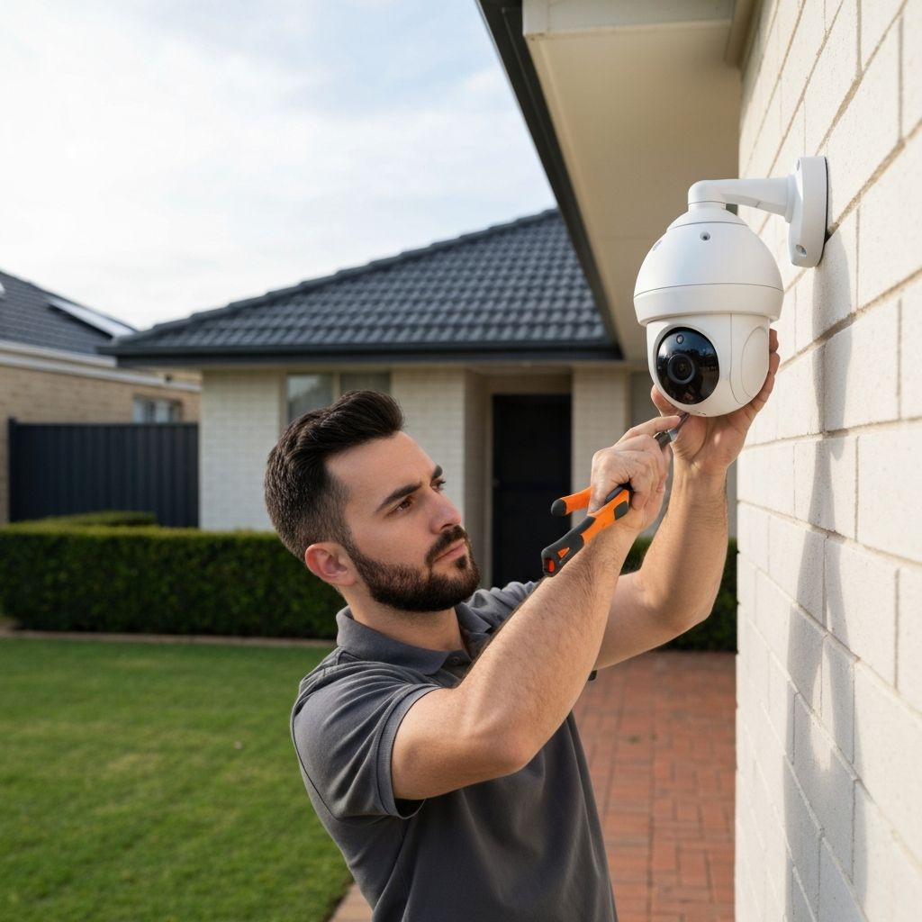 Security alarm keypad installation